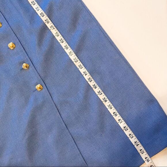 Vintage Button Down Blue Dress 10P - Picture 7 of 7